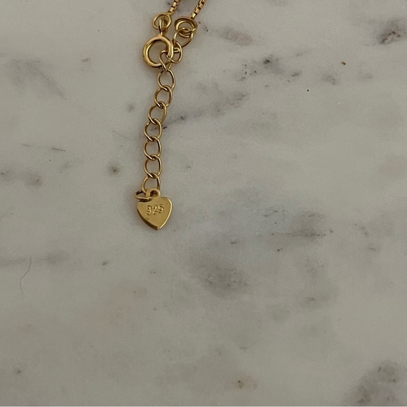 Gold Rose Flower Charm Necklace - Picture 3 of 3